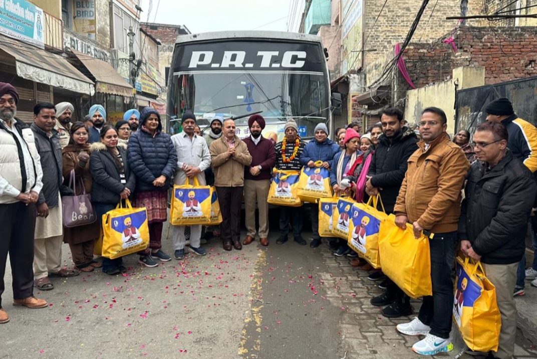 ਨਵੇਂ ਸਾਲ ਤੇ ਪਟਿਆਲਾ ਦੇ ਸ਼ਰਧਾਲੂ ਤੀਰਥ ਯਾਤਰਾ ਲਈ ਹੋਏ ਰਵਾਨਾ